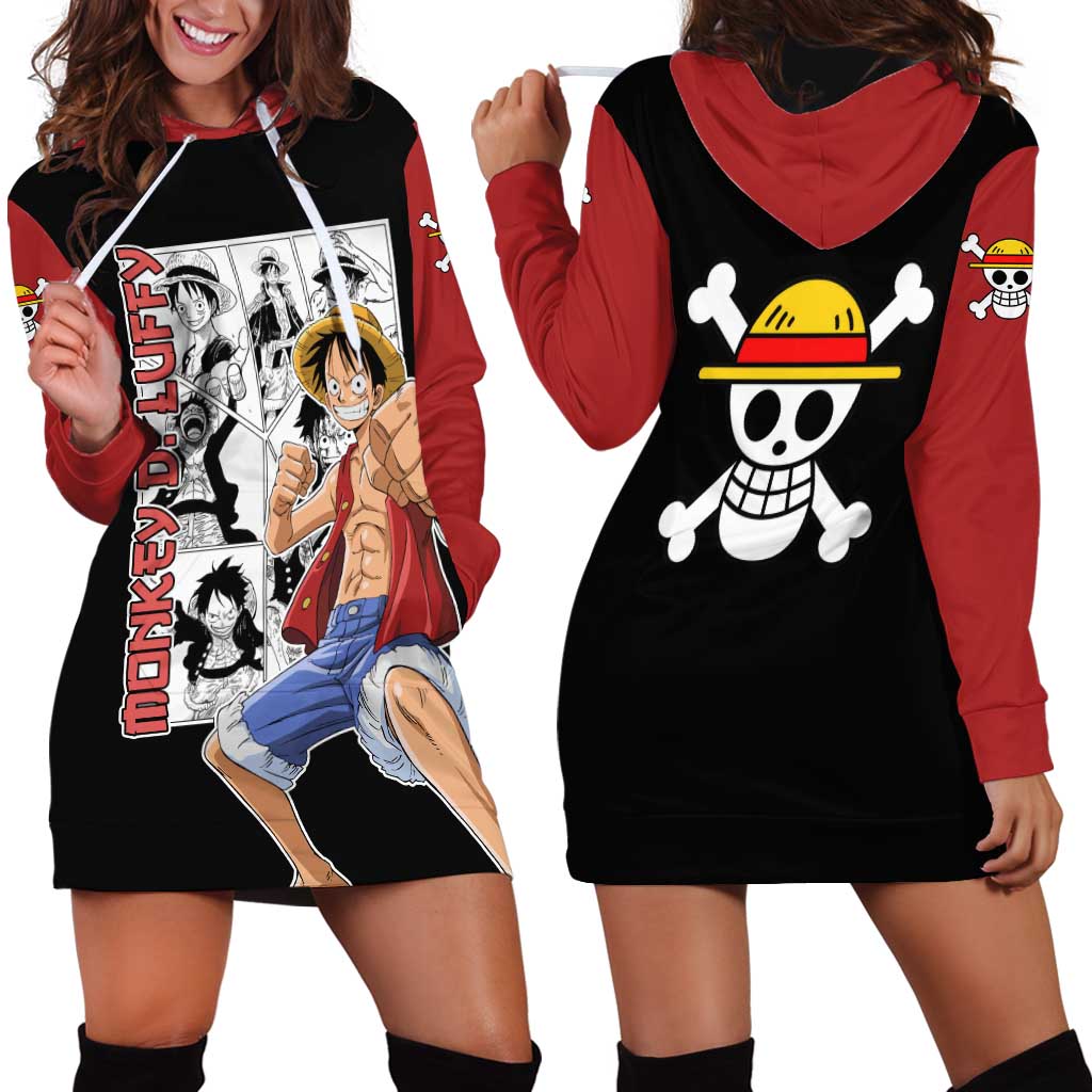 Monkey D. Luffy - One Piece Hoodie Dress Anime Mix Manga Style