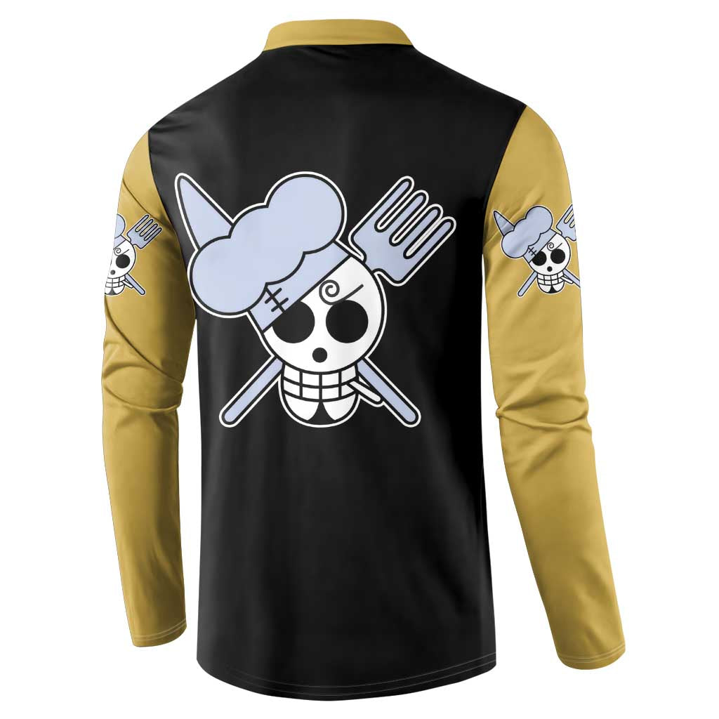 Vin Smoke Sanji - One Piece Button Sweatshirt Anime Mix Manga Style
