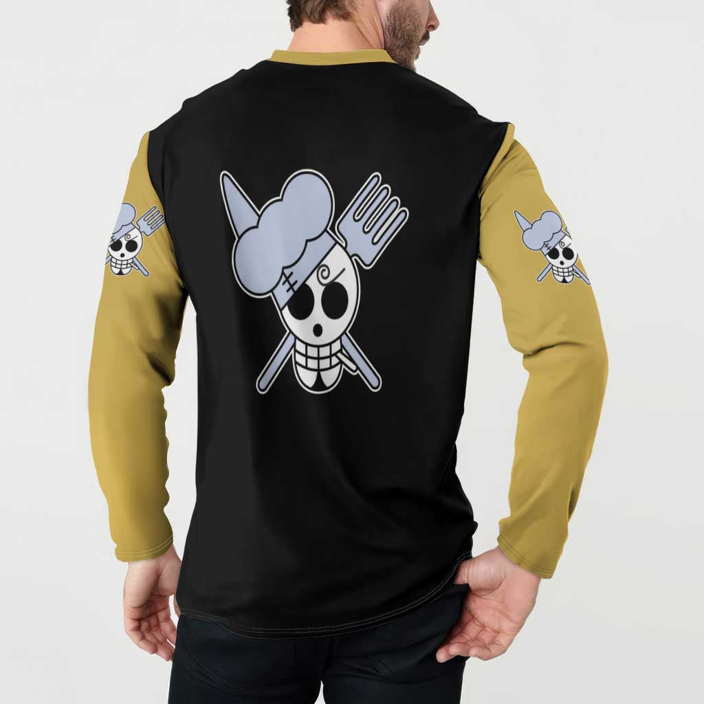 Vin Smoke Sanji - One Piece Button Sweatshirt Anime Mix Manga Style