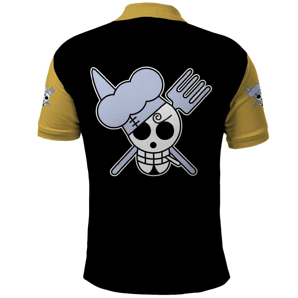 Vin Smoke Sanji - One Piece Polo Shirt Anime Mix Manga Style