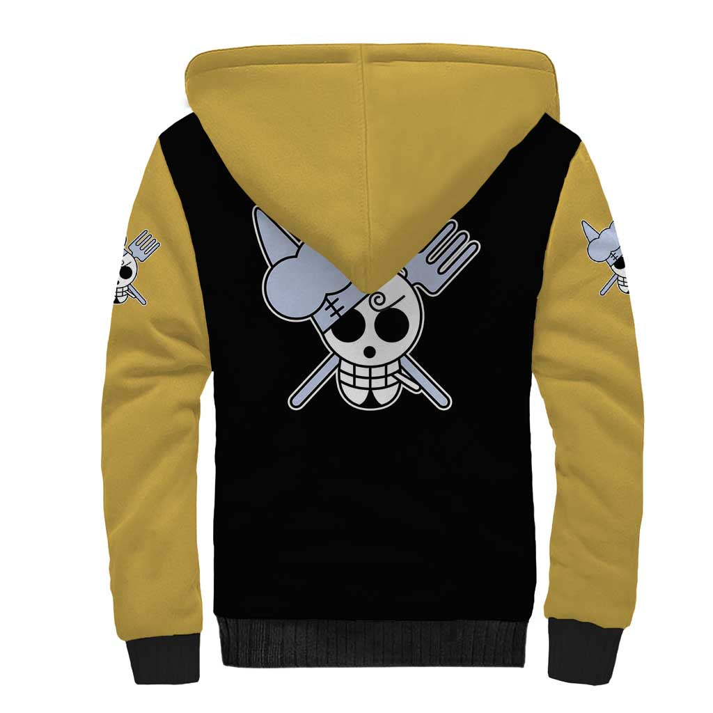 Vin Smoke Sanji - One Piece Sherpa Hoodie Anime Mix Manga Style