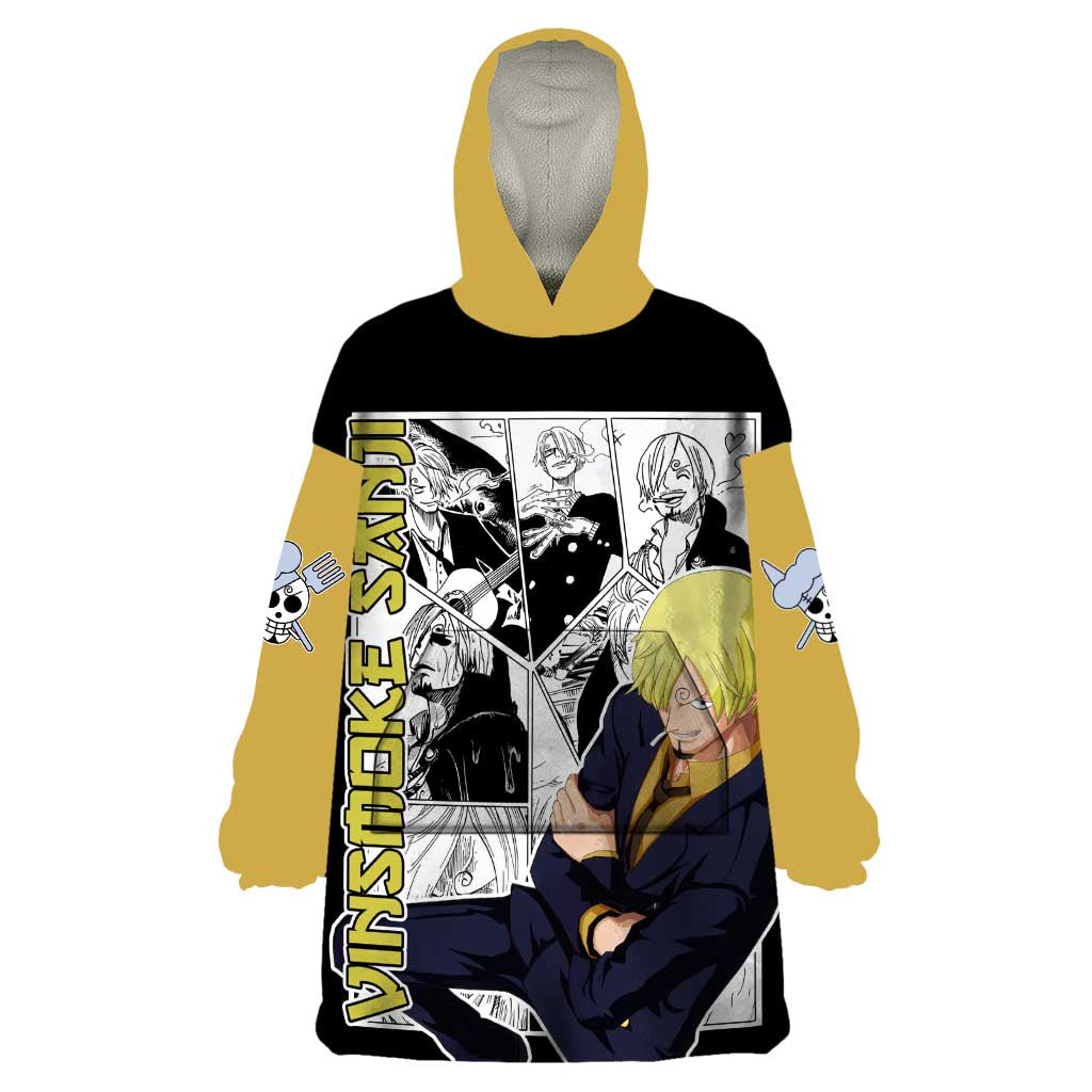 Vin Smoke Sanji - One Piece Wearable Blanket Hoodie Anime Mix Manga Style
