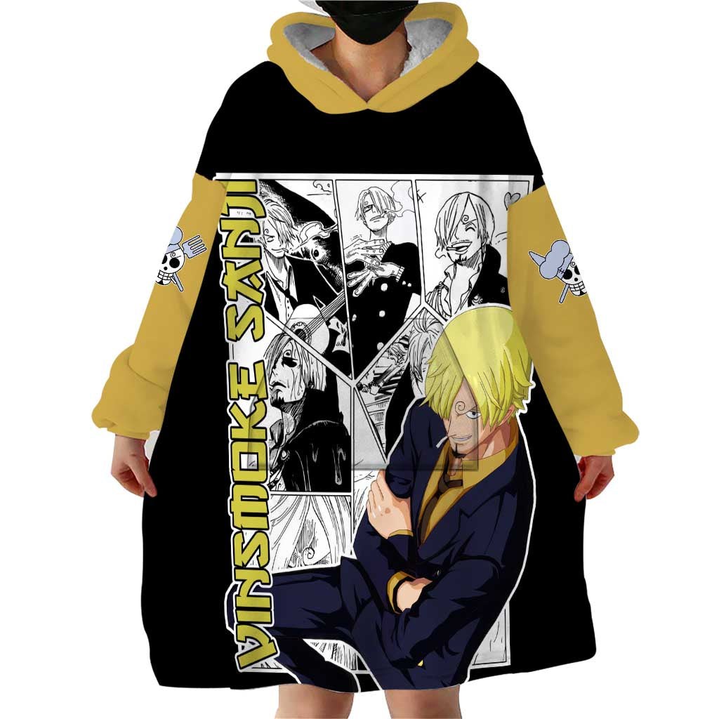 Vin Smoke Sanji - One Piece Wearable Blanket Hoodie Anime Mix Manga Style