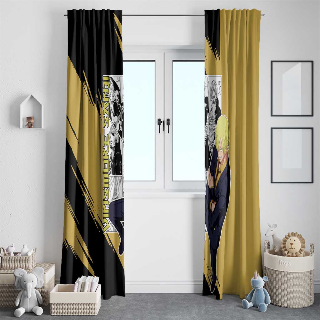 Vin Smoke Sanji - One Piece Window Curtain Anime Mix Manga Style