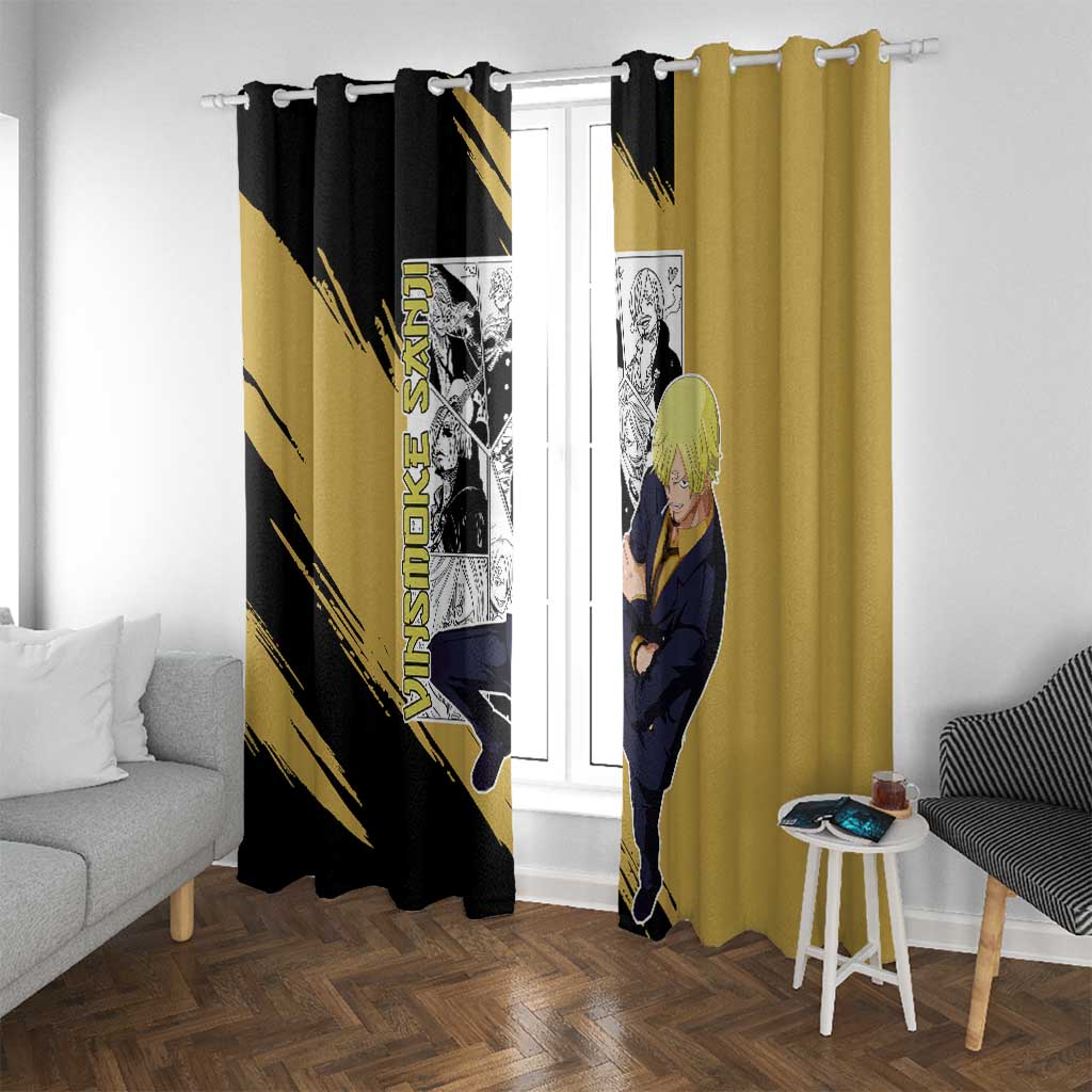 Vin Smoke Sanji - One Piece Window Curtain Anime Mix Manga Style
