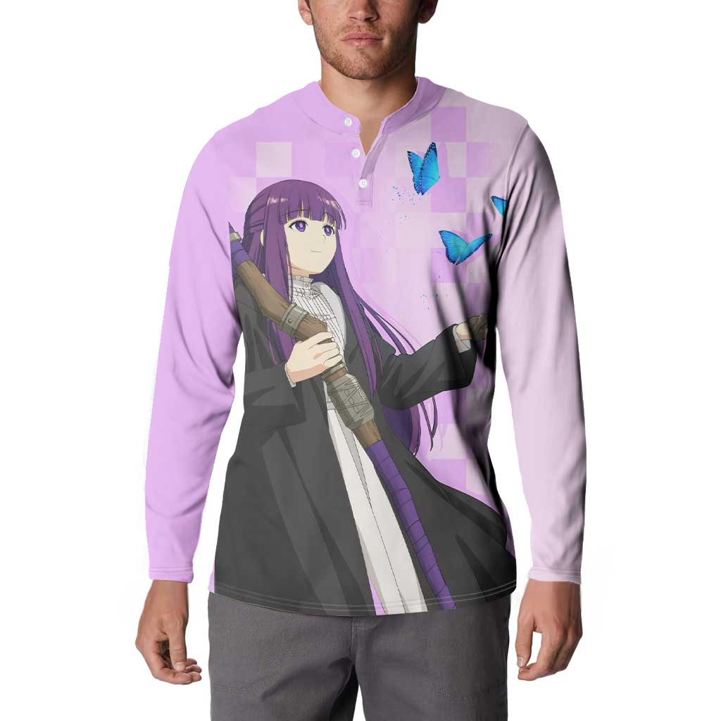 Fern - Frieren Button Sweatshirt Anime Style