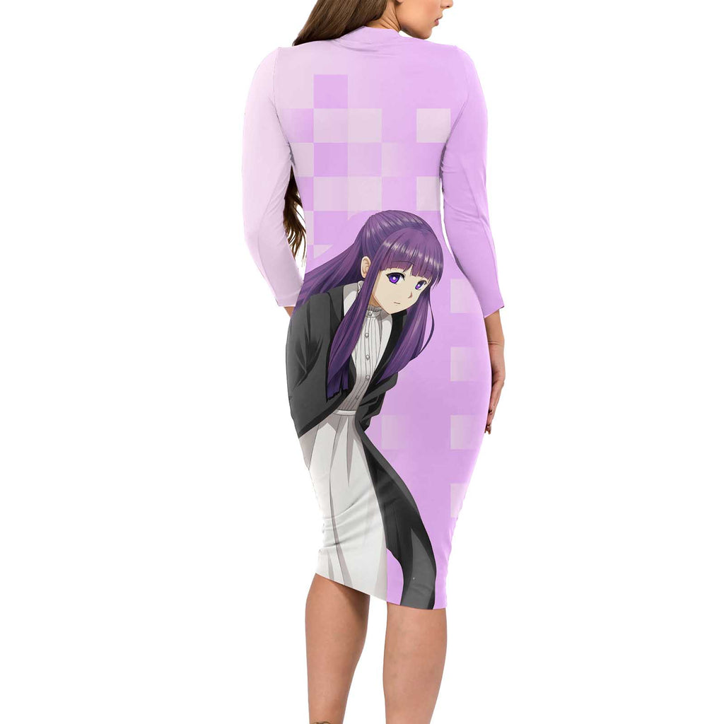 Fern - Frieren Long Sleeve Bodycon Dress Anime Style