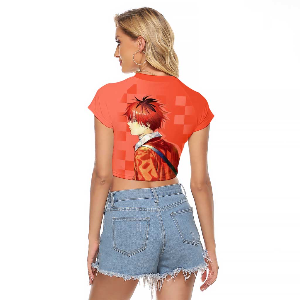 Stark - Frieren Raglan Cropped T Shirt Anime Style