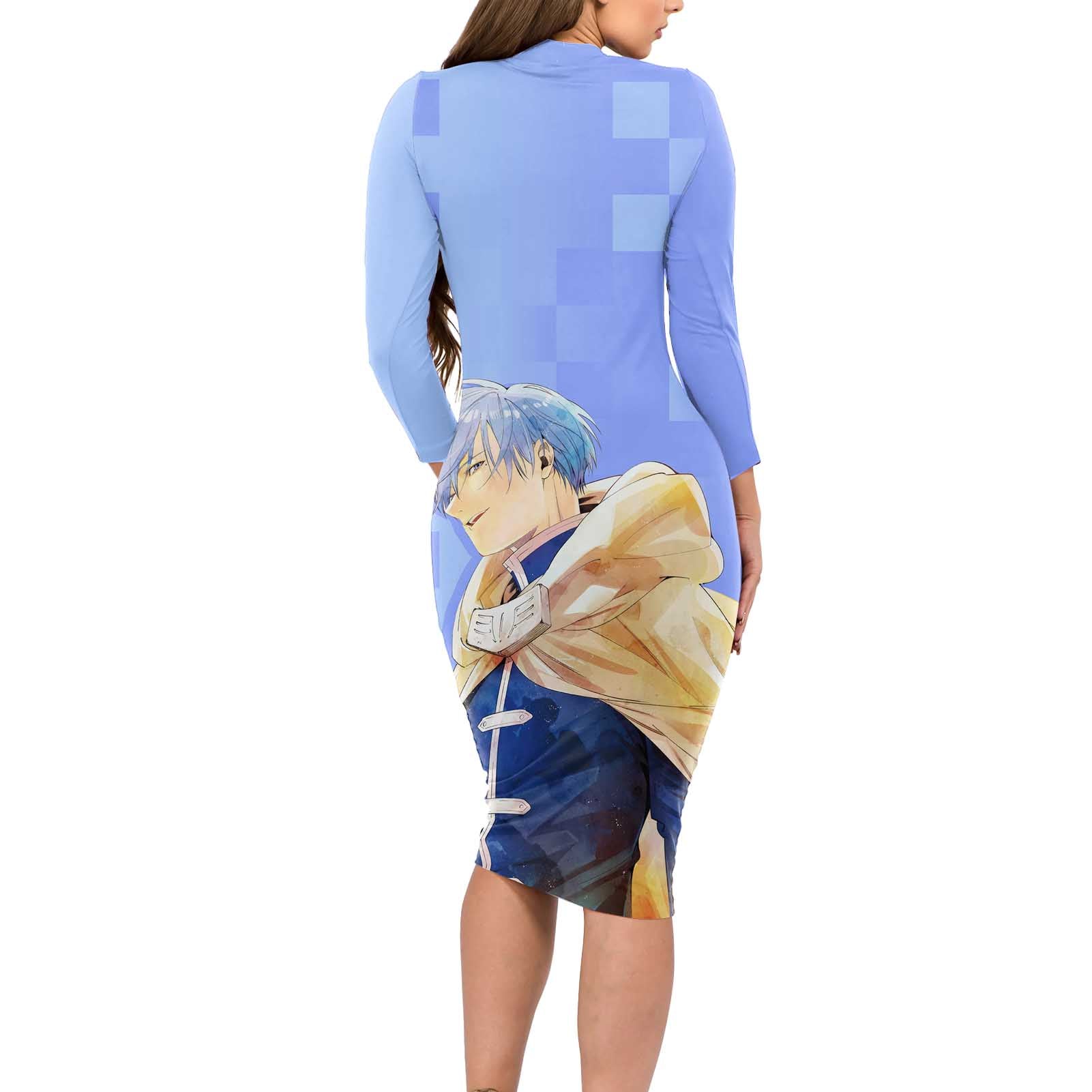 Himmel - Frieren Long Sleeve Bodycon Dress Anime Style