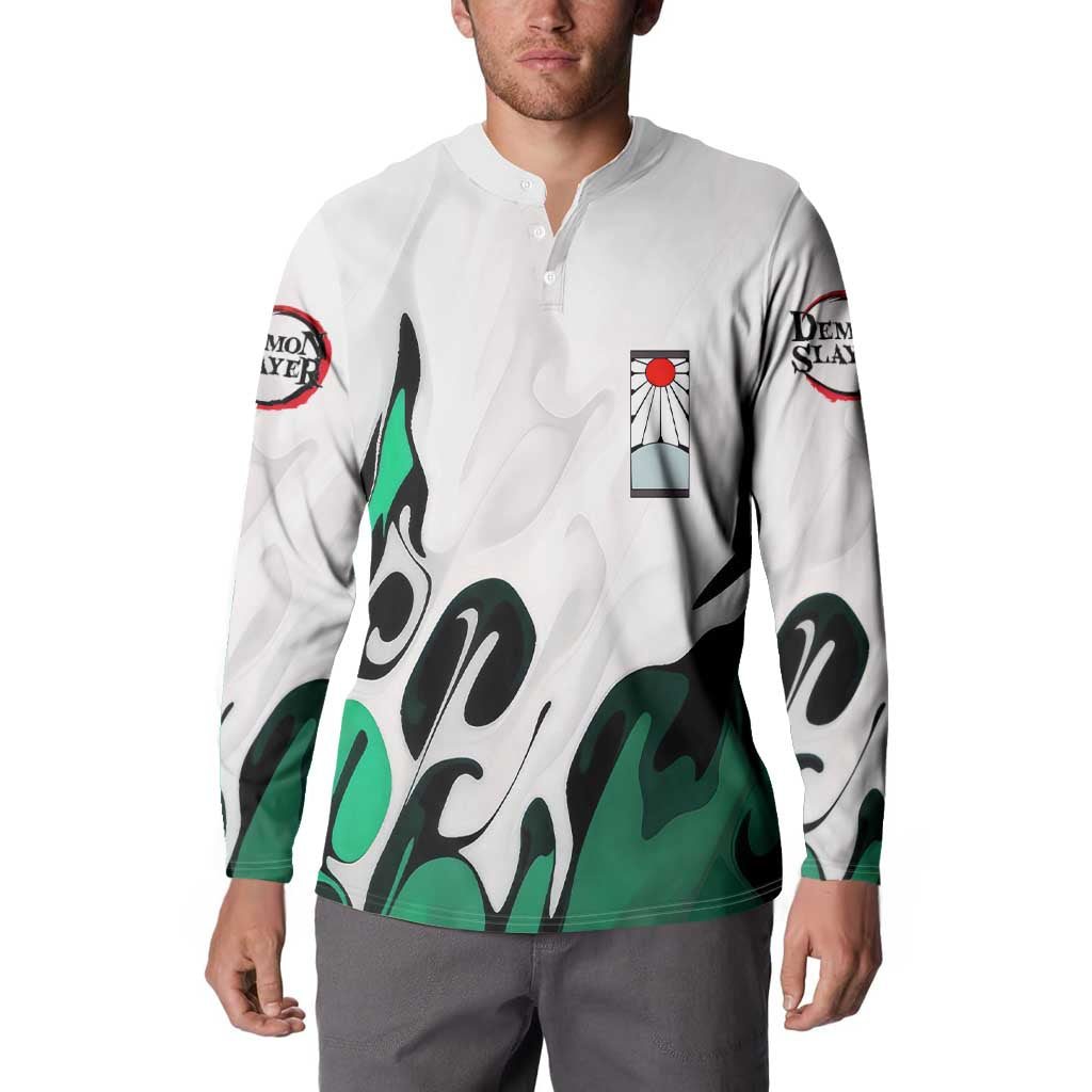 Tanjiro Kamado - Demon Slayer Button Sweatshirt Anime Style