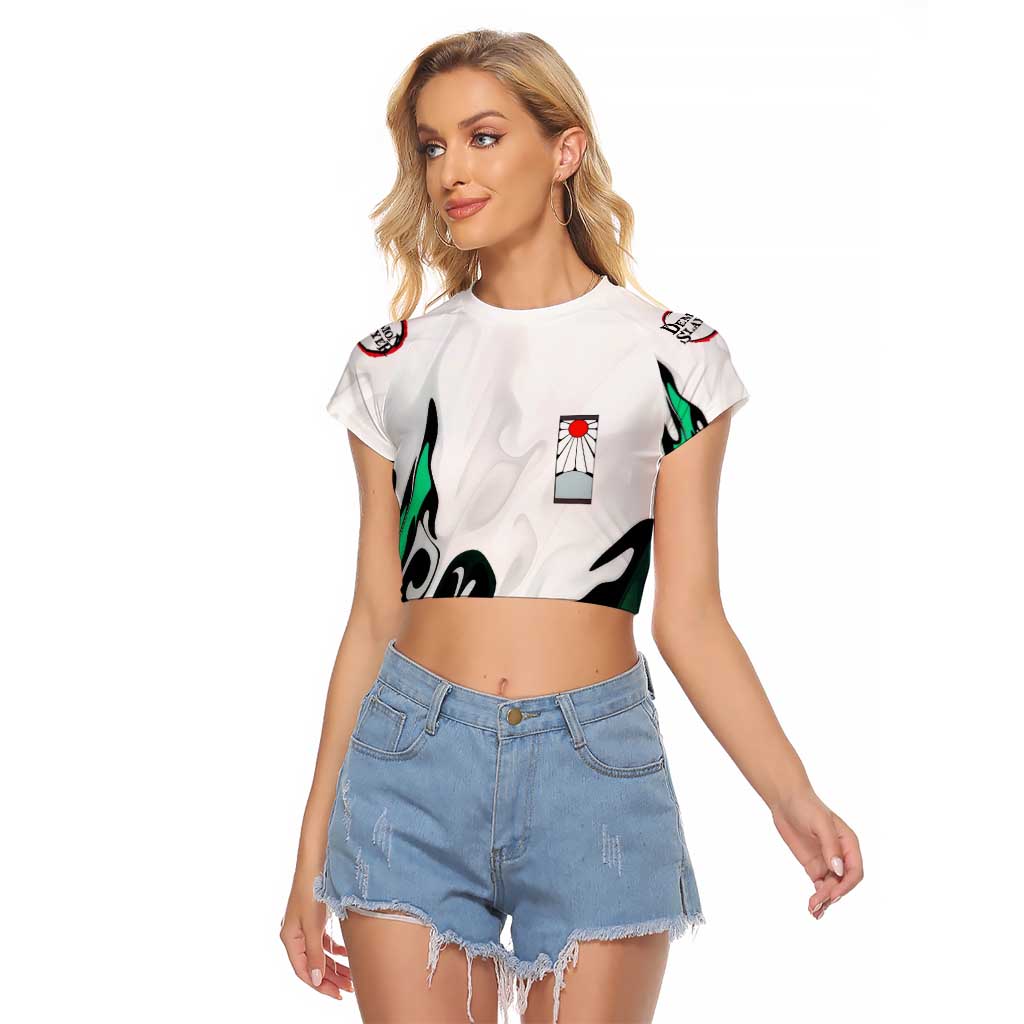 Tanjiro Kamado - Demon Slayer Raglan Cropped T Shirt Anime Style