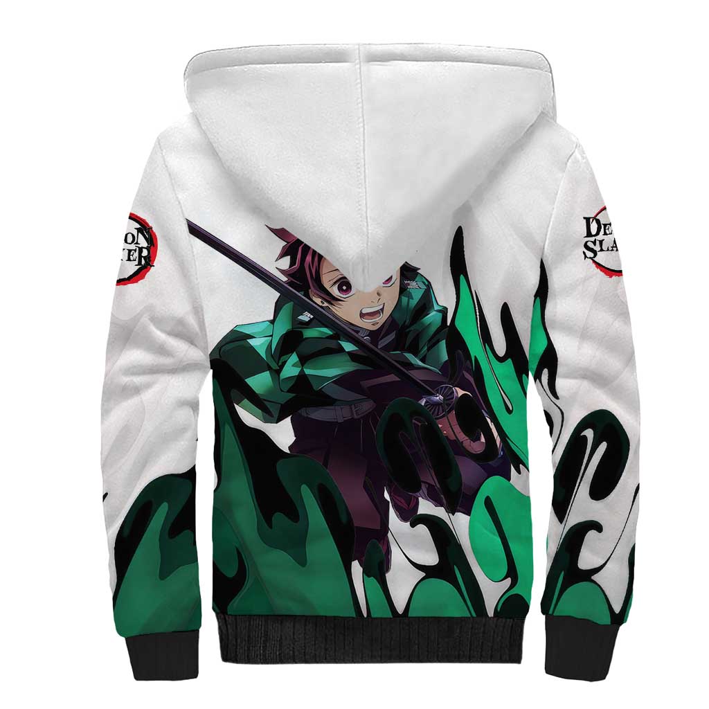 Tanjiro Kamado - Demon Slayer Sherpa Hoodie Anime Style