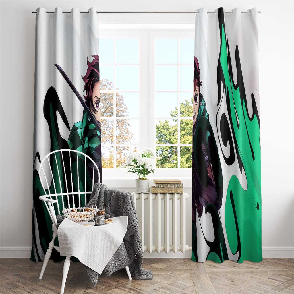 Tanjiro Kamado - Demon Slayer Window Curtain Anime Style