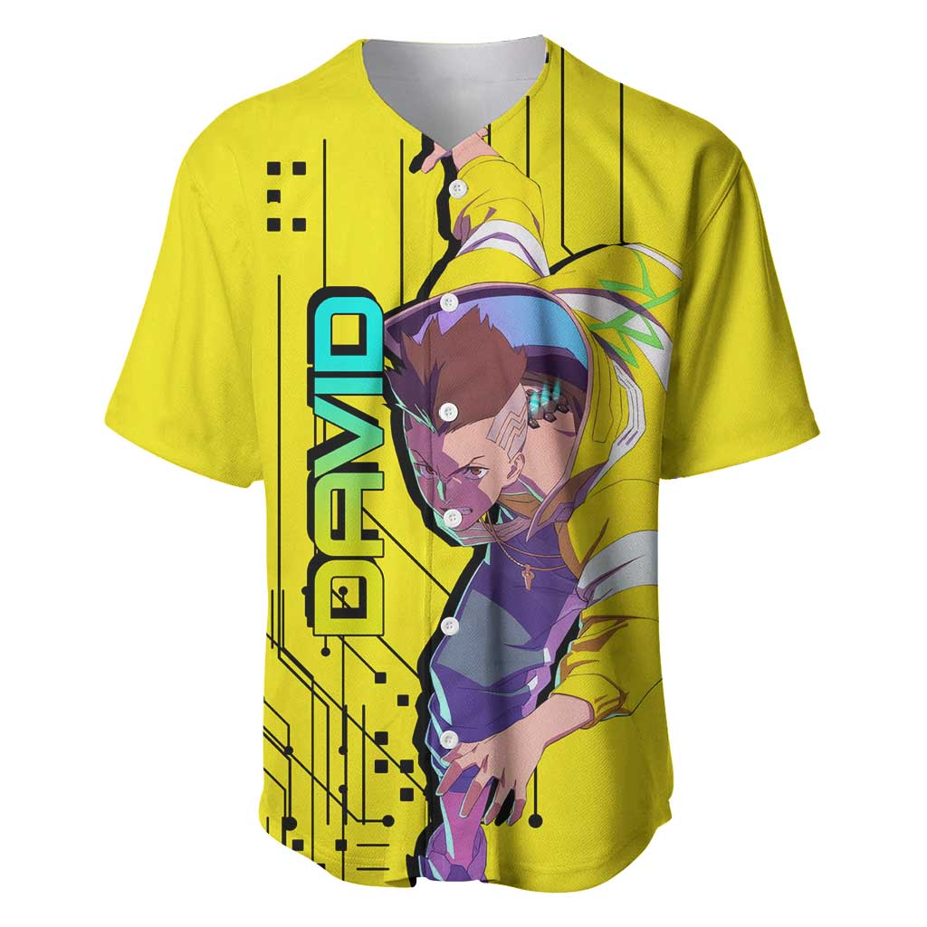 David - Cyberpunk Edgerunners Baseball Jersey Anime Style