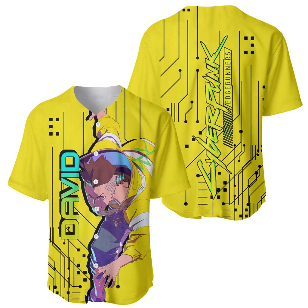 David - Cyberpunk Edgerunners Baseball Jersey Anime Style