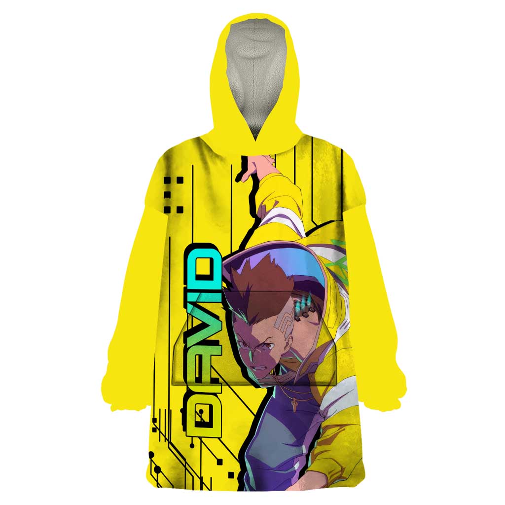 David - Cyberpunk Edgerunners Wearable Blanket Hoodie Anime Style