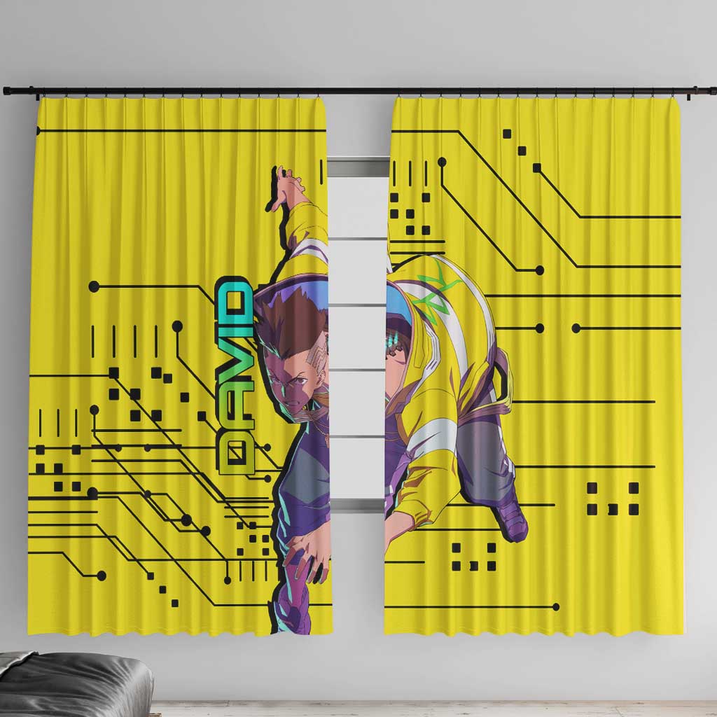 David - Cyberpunk Edgerunners Window Curtain Anime Style