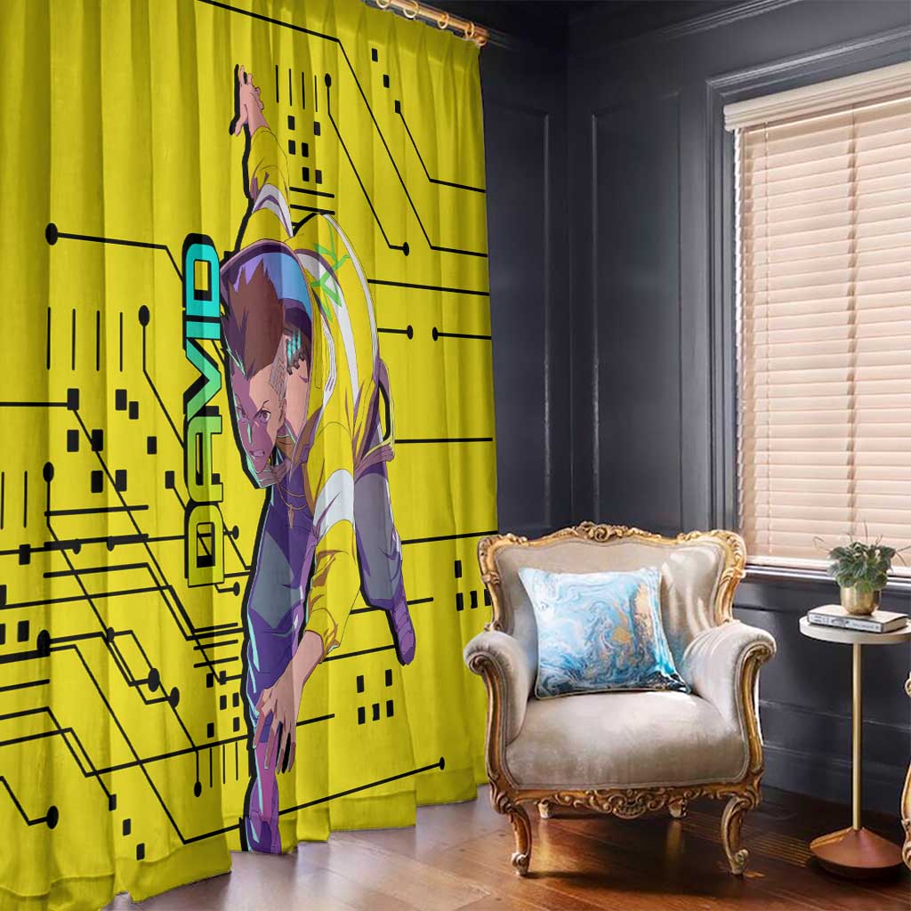 David - Cyberpunk Edgerunners Window Curtain Anime Style