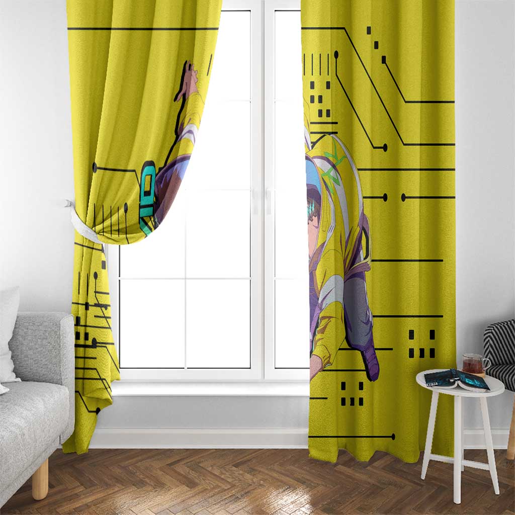 David - Cyberpunk Edgerunners Window Curtain Anime Style