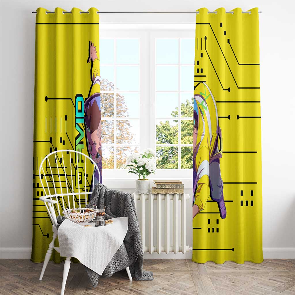 David - Cyberpunk Edgerunners Window Curtain Anime Style