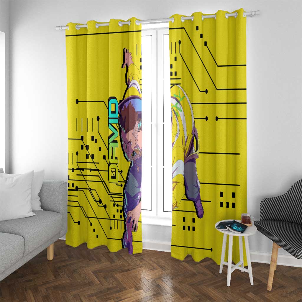 David - Cyberpunk Edgerunners Window Curtain Anime Style