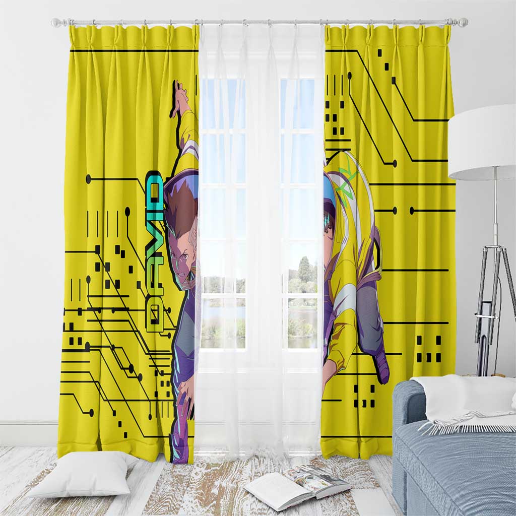 David - Cyberpunk Edgerunners Window Curtain Anime Style