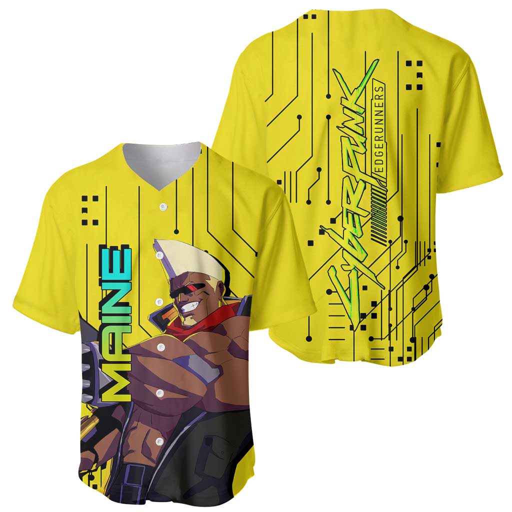 Maine - Cyberpunk Edgerunners Baseball Jersey Anime Style
