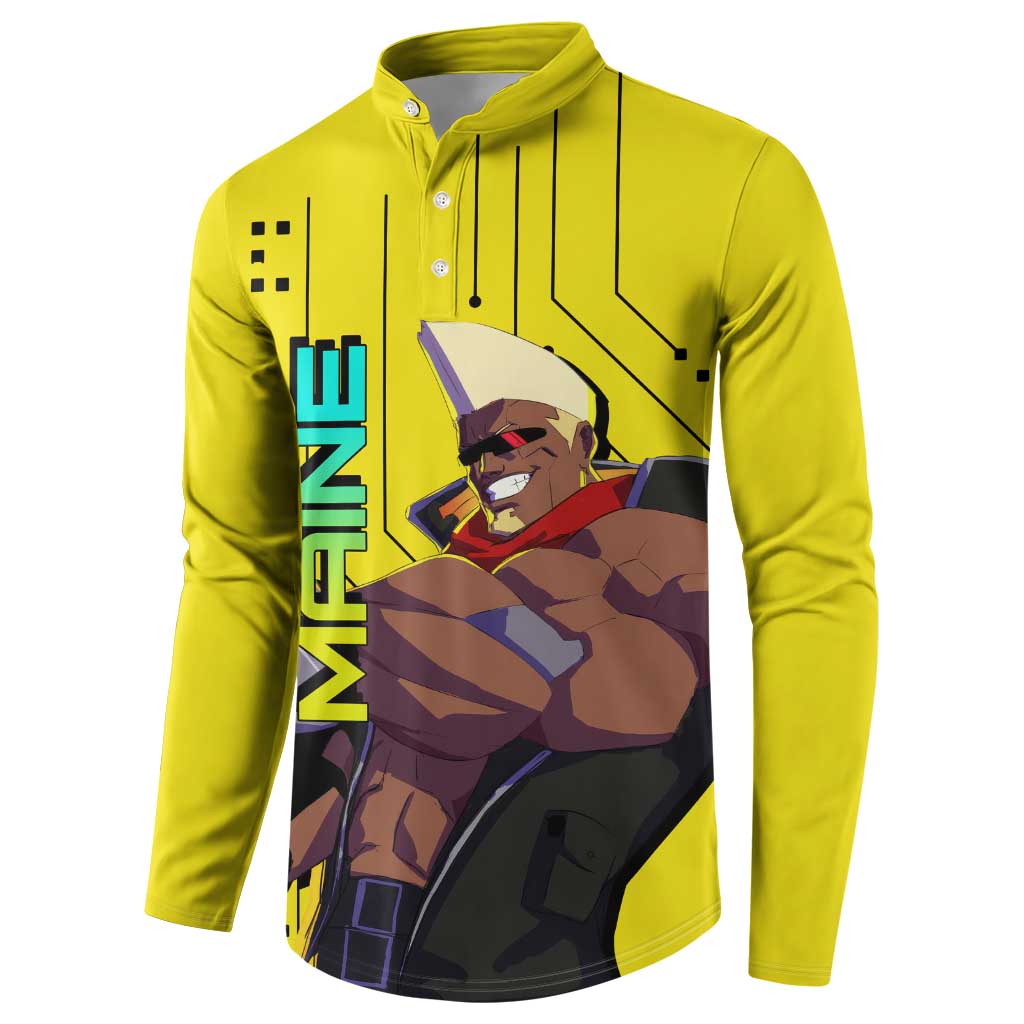 Maine - Cyberpunk Edgerunners Button Sweatshirt Anime Style