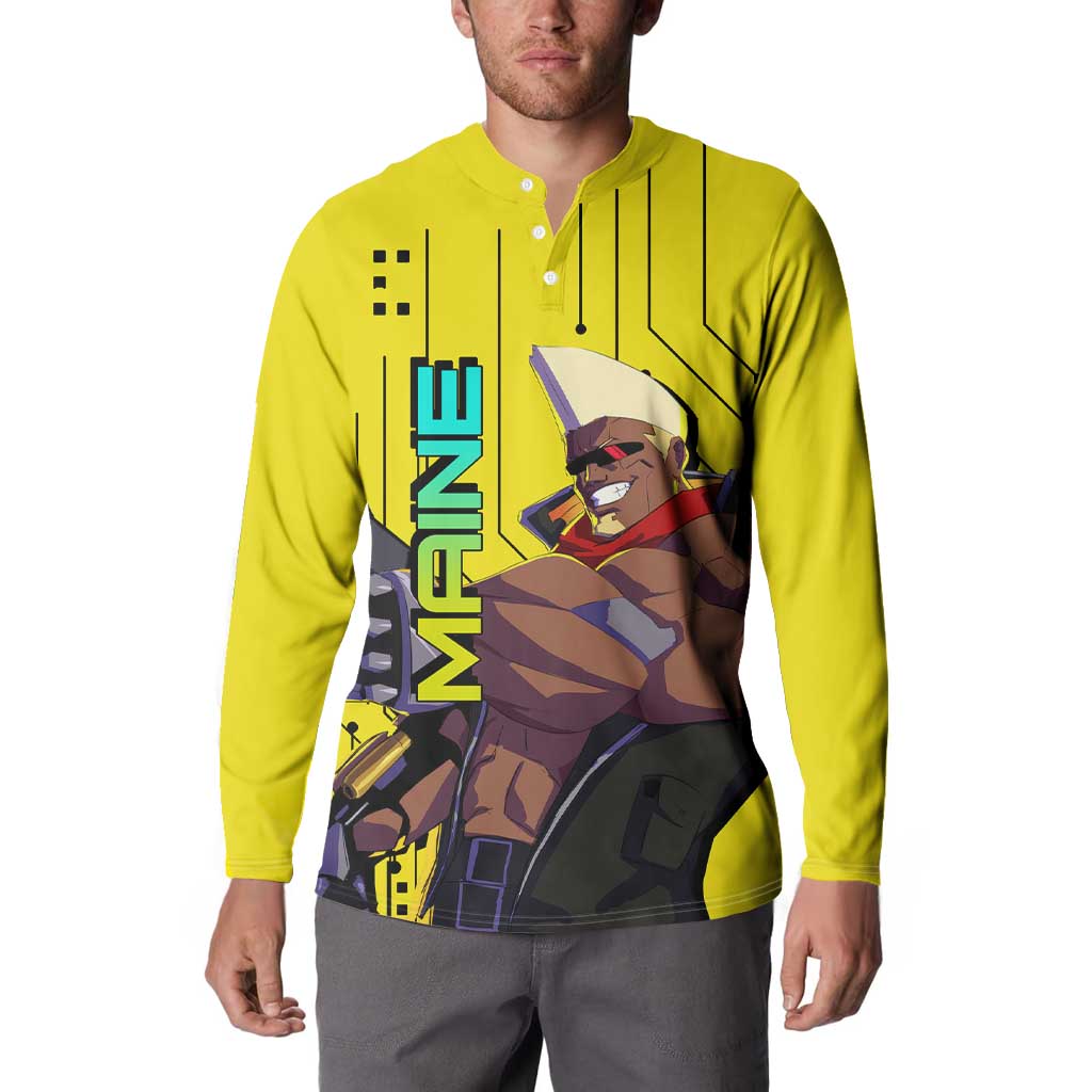 Maine - Cyberpunk Edgerunners Button Sweatshirt Anime Style
