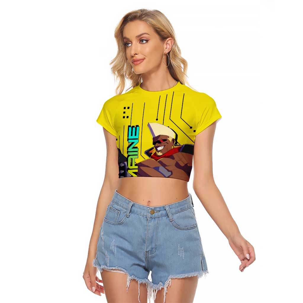Maine - Cyberpunk Edgerunners Raglan Cropped T Shirt Anime Style