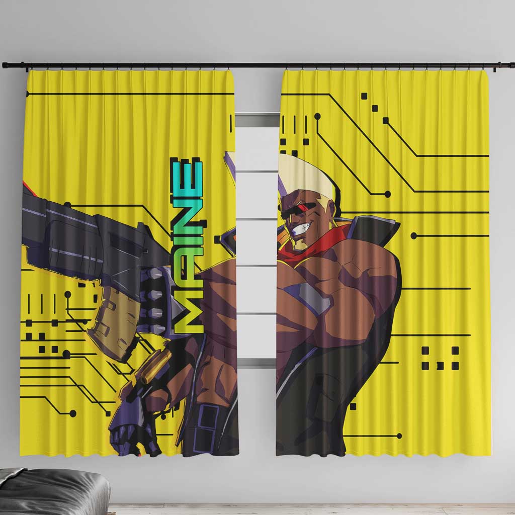 Maine - Cyberpunk Edgerunners Window Curtain Anime Style