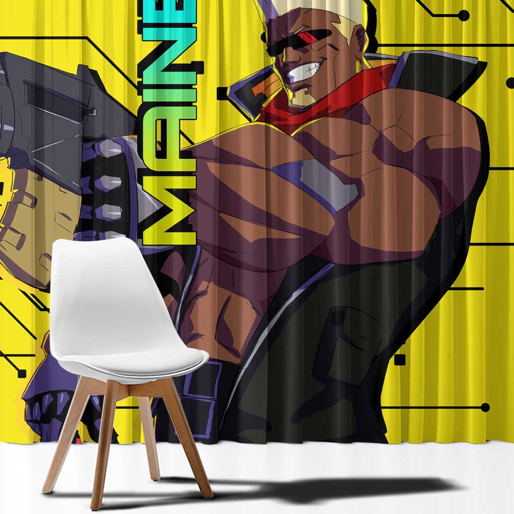 Maine - Cyberpunk Edgerunners Window Curtain Anime Style
