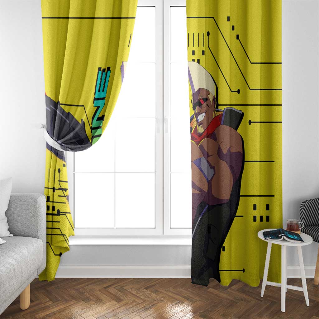 Maine - Cyberpunk Edgerunners Window Curtain Anime Style