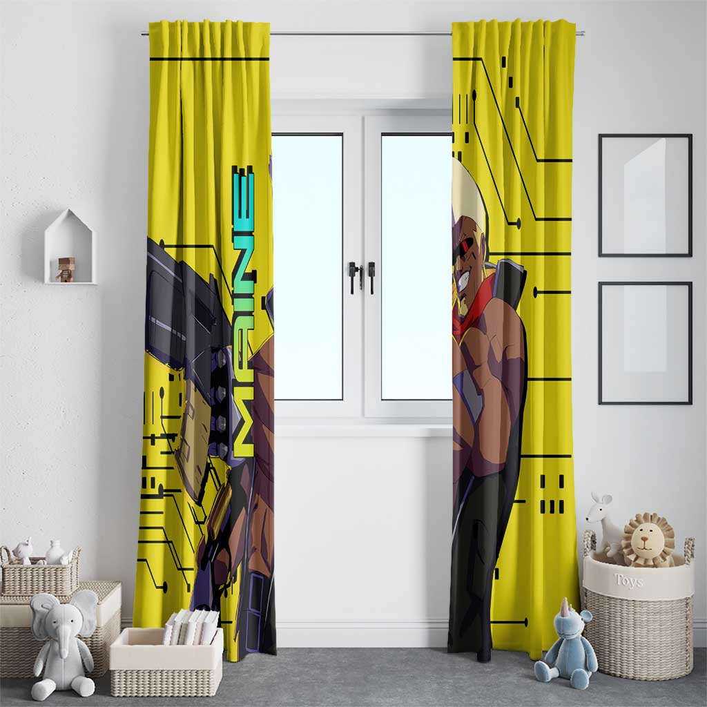Maine - Cyberpunk Edgerunners Window Curtain Anime Style
