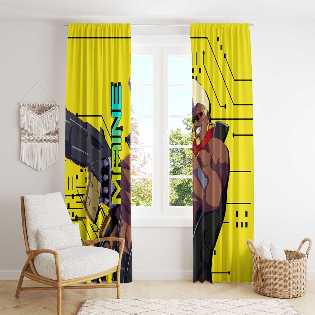 Maine - Cyberpunk Edgerunners Window Curtain Anime Style