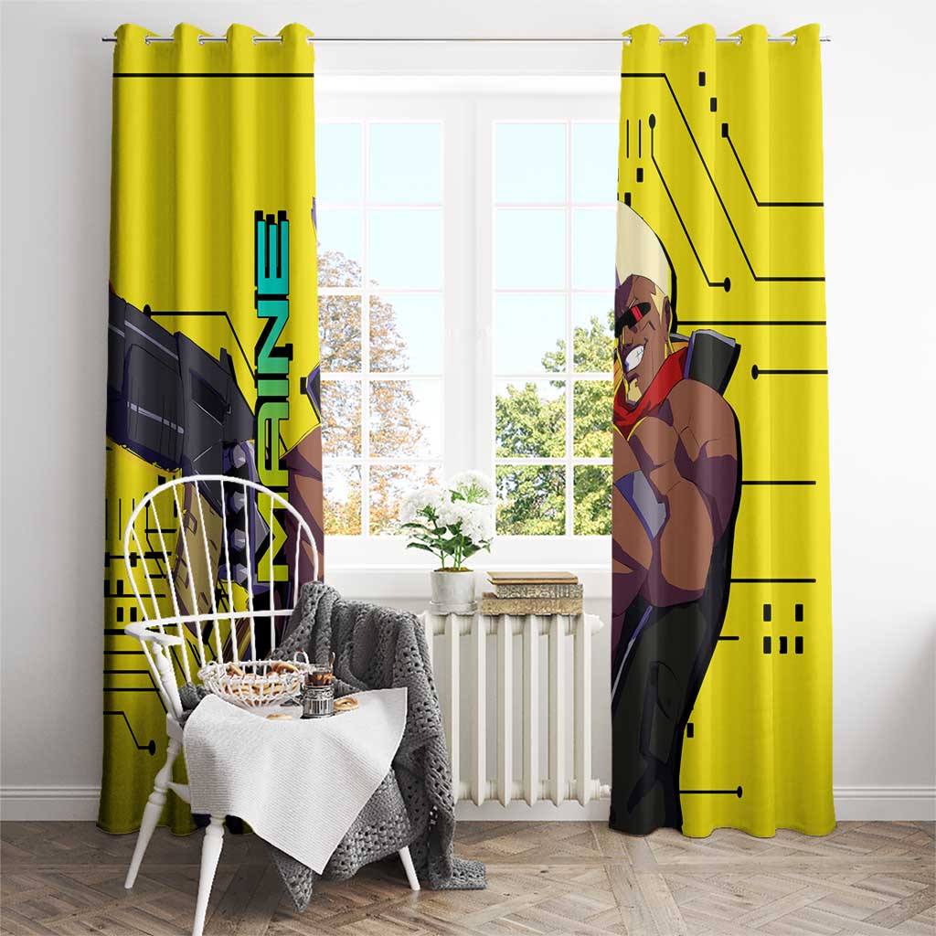 Maine - Cyberpunk Edgerunners Window Curtain Anime Style