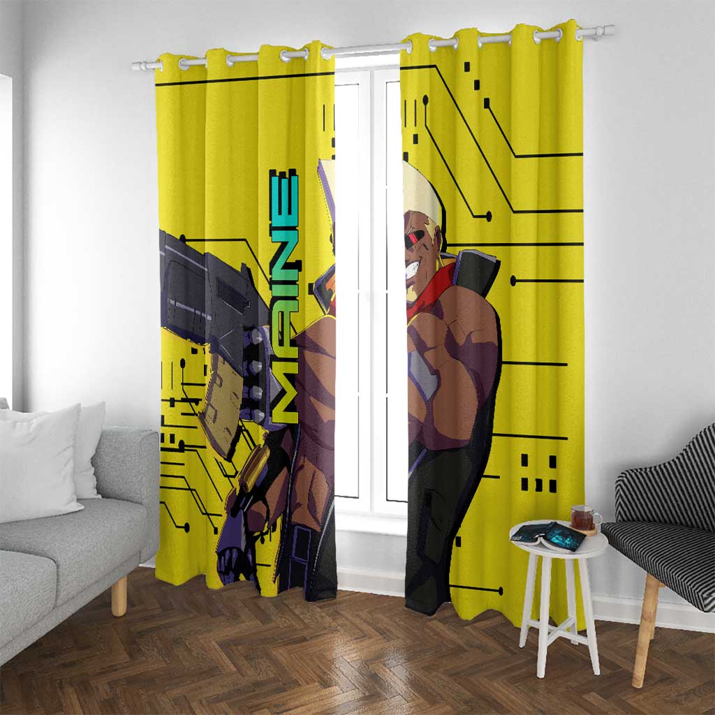 Maine - Cyberpunk Edgerunners Window Curtain Anime Style