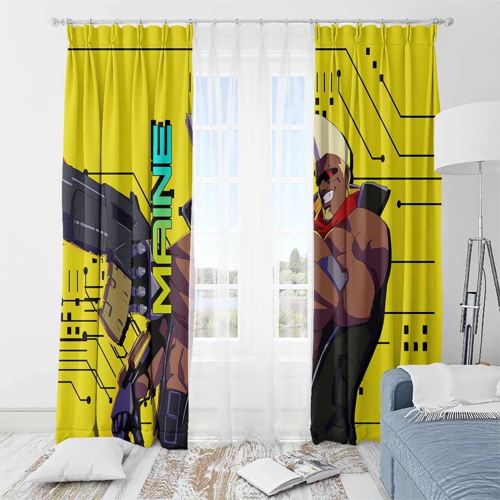 Maine - Cyberpunk Edgerunners Window Curtain Anime Style