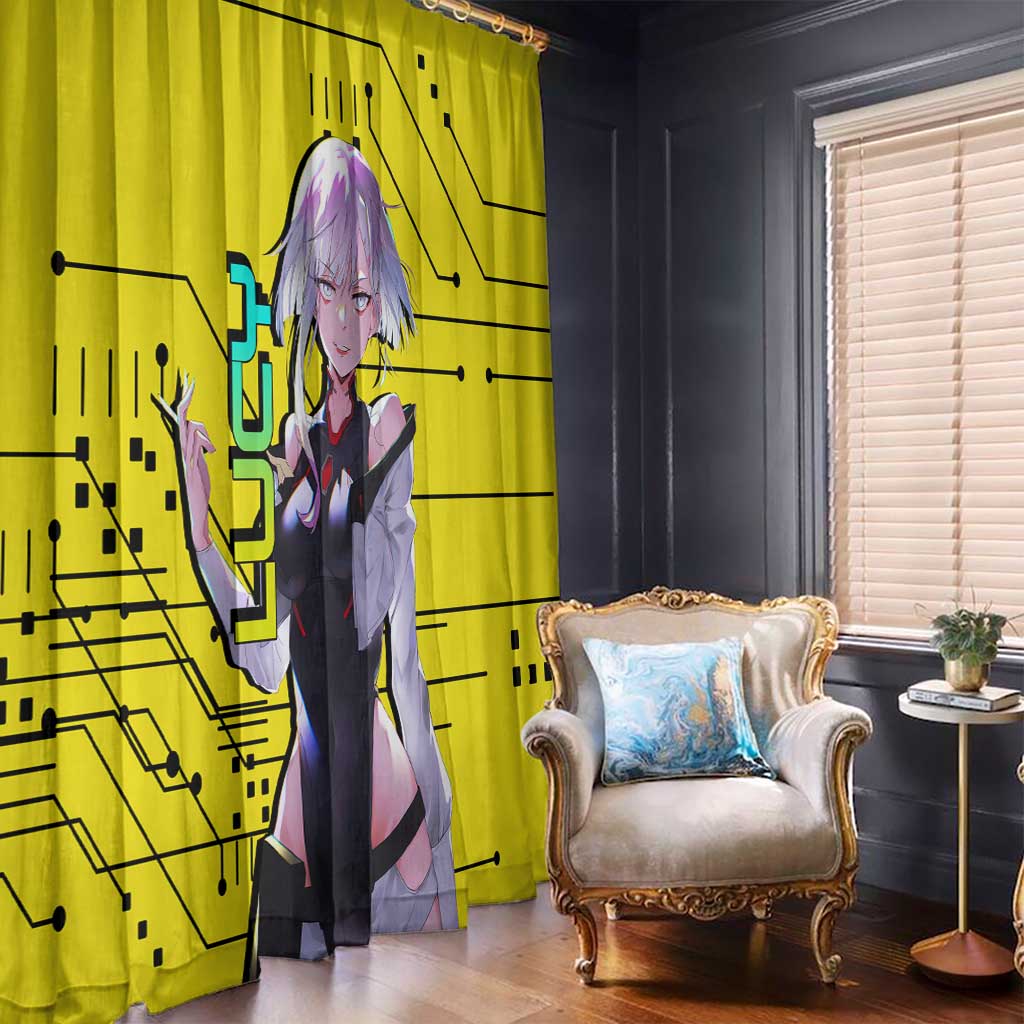 Lucy - Cyberpunk Edgerunners Window Curtain Anime Style