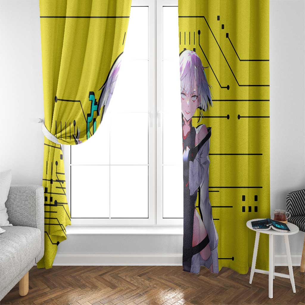 Lucy - Cyberpunk Edgerunners Window Curtain Anime Style