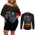 Adam Smasher - Cyberpunk Edgerunners Couples Matching Off Shoulder Short Dress and Long Sleeve Button Shirt Anime Style