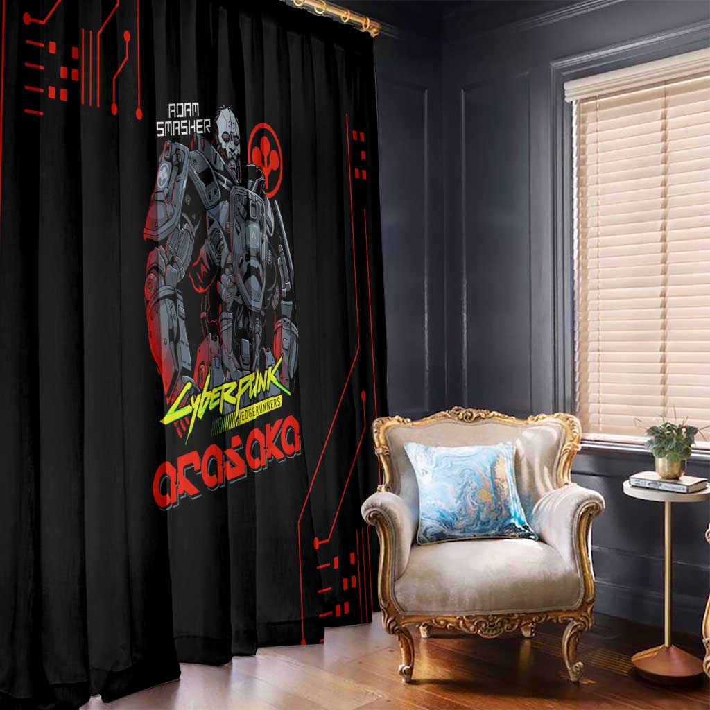 Adam Smasher - Cyberpunk Edgerunners Window Curtain Anime Style