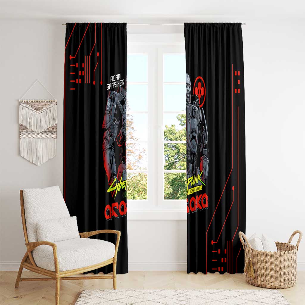 Adam Smasher - Cyberpunk Edgerunners Window Curtain Anime Style