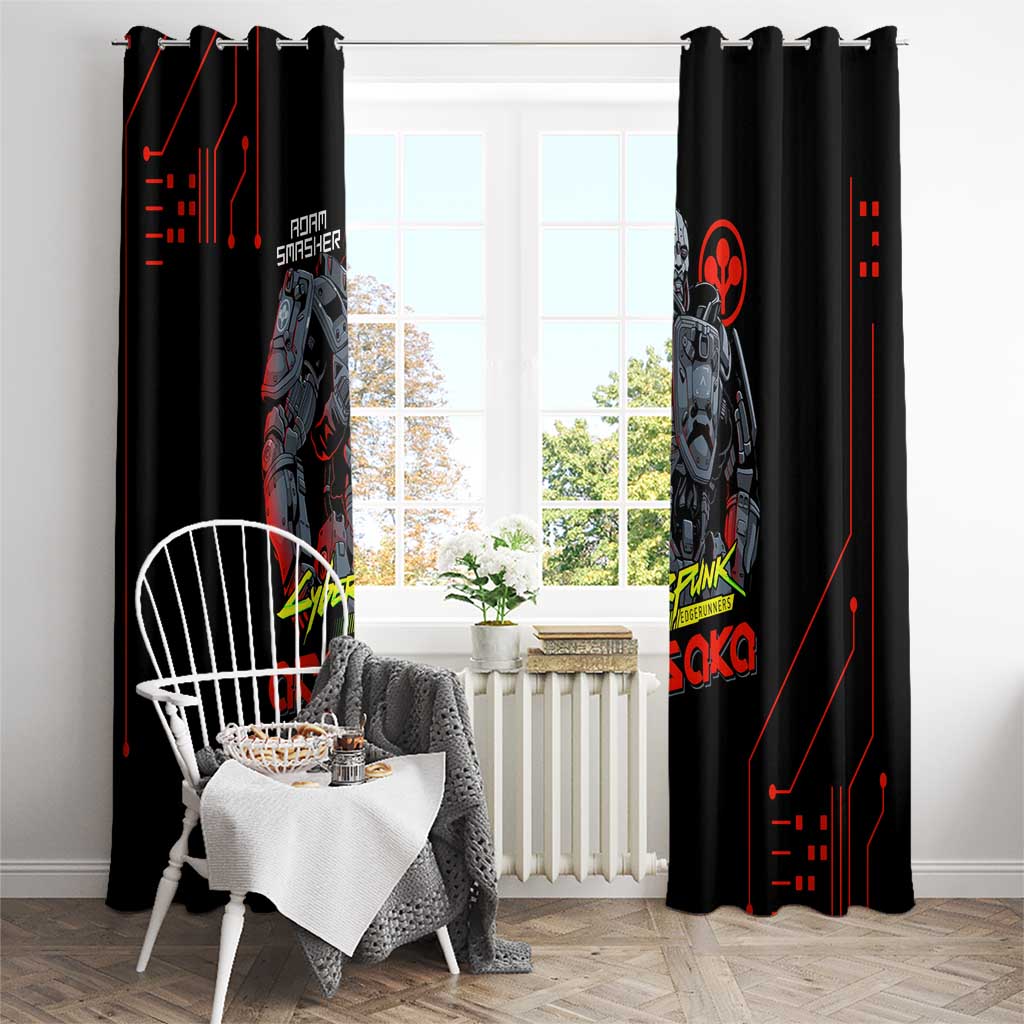 Adam Smasher - Cyberpunk Edgerunners Window Curtain Anime Style
