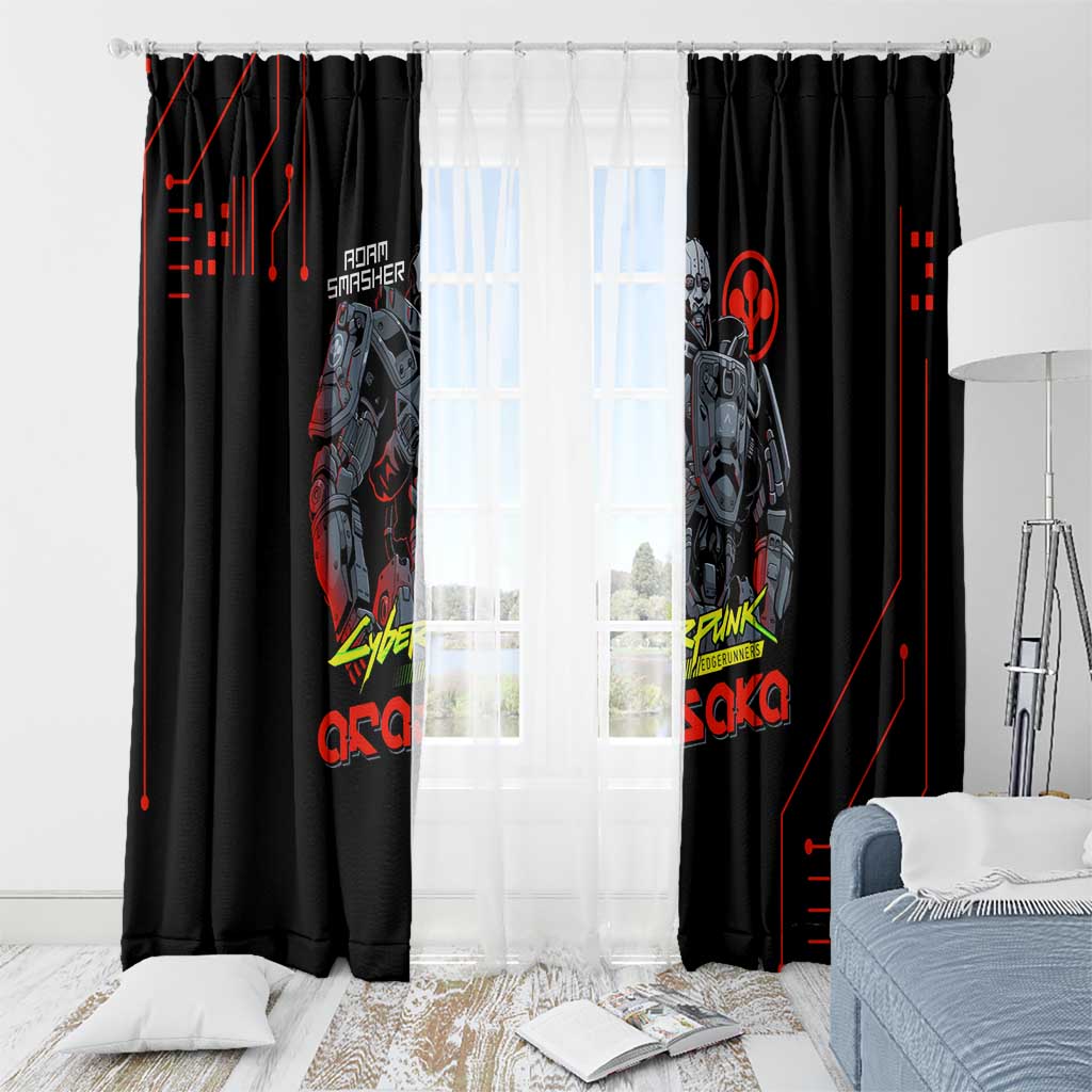 Adam Smasher - Cyberpunk Edgerunners Window Curtain Anime Style