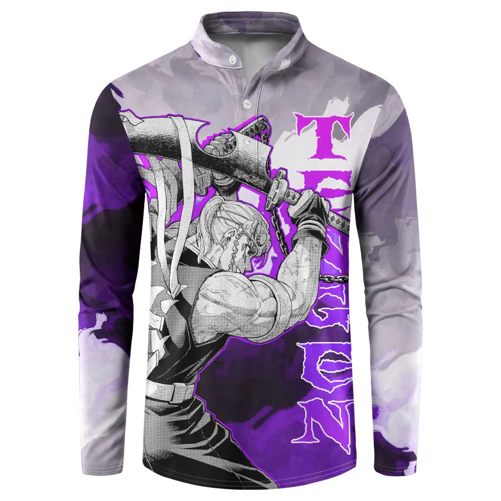 Tengen Uzui - Demon Slayer Button Sweatshirt Anime Style