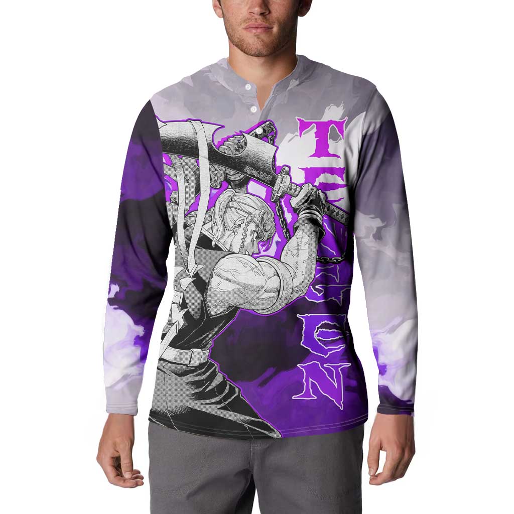 Tengen Uzui - Demon Slayer Button Sweatshirt Anime Style
