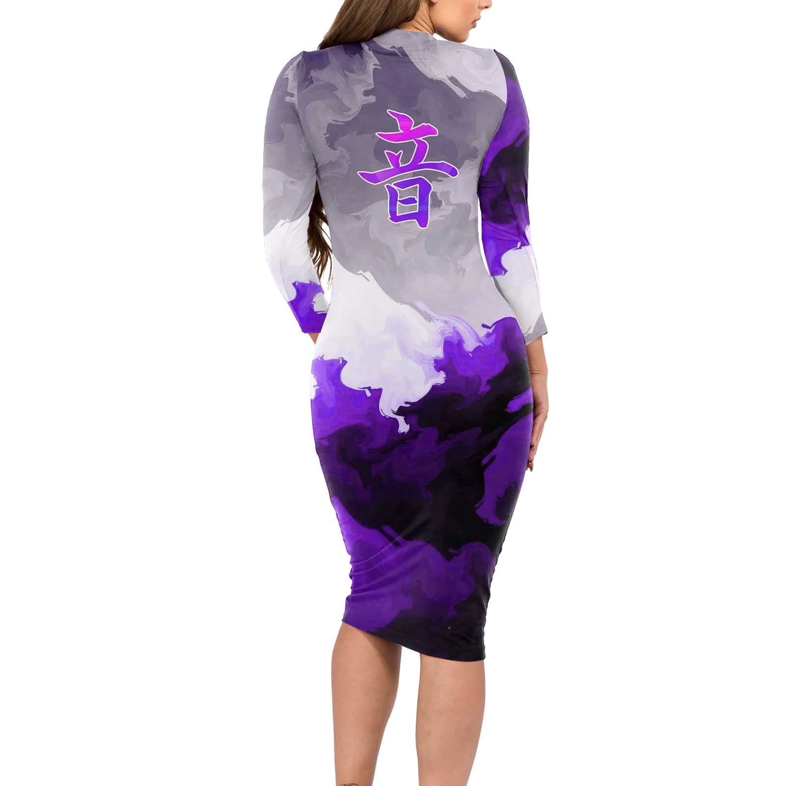 Tengen Uzui - Demon Slayer Long Sleeve Bodycon Dress Anime Style