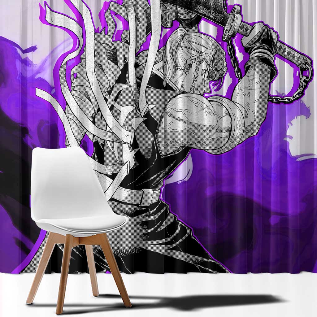 Tengen Uzui - Demon Slayer Window Curtain Anime Style