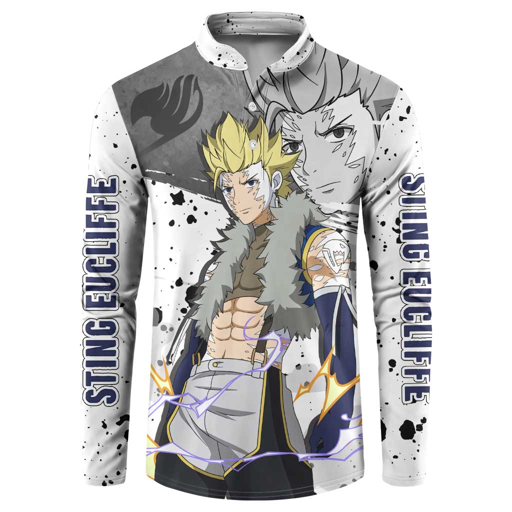 Sabertooth Sting Eucliffe - Fairy Tail Button Sweatshirt Anime Style